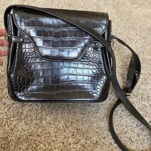 Vintage crocodile leather Bally crossbody bag